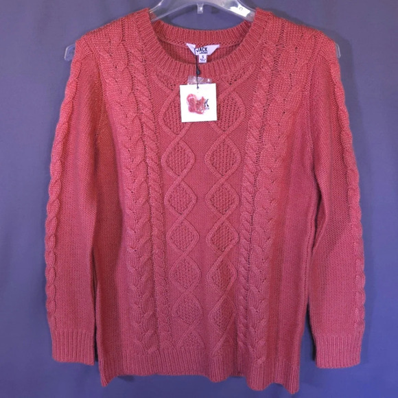 NWT Jack by BB House of Bluez Jack Sweater Cableknit With Sleeve Cutouts Size S - Picture 1 of 9